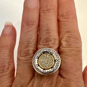 Brighton Gold and Silver Ring with Intricate Design